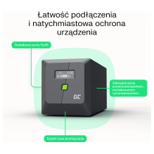 Greencell UPS Backup Power Supply 650VA 360W PowerProof with LCD Display Greencell UPS Backup Power Supply 650VA 360W PowerProof with LCD Display