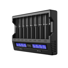 Baterijų Įkroviklis - Xtar VC8S Išmanusis Įkroviklis USB-C, Juoda Baterijų Įkroviklis - Xtar VC8S Išmanusis Įkroviklis USB-C, Juoda