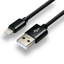 Telefono Įkrovimo Laidas - everActive CBB-1.2IB USB 2.4 A Greitas Įkrovimas, 480 Mbps, 1,2 m, Juoda