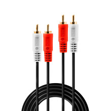 Garso Kabelis - Lindy Premium Stereo RCA 3 m Auksu Padengtas Garso Kabelis - Lindy Premium Stereo RCA 3 m Auksu Padengtas