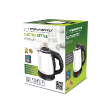 Esperanza EKK128W elektrinis virdulys 1 l juodas, baltas 1350 W
