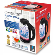 Esperanza EKK027 electric kettle 1.7 L 2200 W Black, Transparent Esperanza EKK027 electric kettle 1.7 L 2200 W Black, Transparent