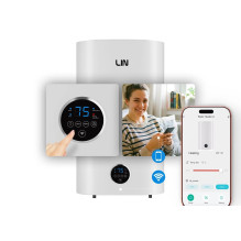 LIN LIFVD1SMWH 80L UNIVERSAL white electric water heater with WiFi