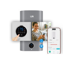 LIN LIFVD1SMGY 80L UNIVERSAL grey electric water heater with Wi-Fi LIN LIFVD1SMGY 80L UNIVERSAL grey electric water heater with Wi-Fi