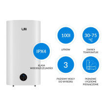 LIN LIFVD1SMWH 100L UNIVERSAL electric water heater, white, WiFi LIN LIFVD1SMWH 100L UNIVERSAL electric water heater, white, WiFi