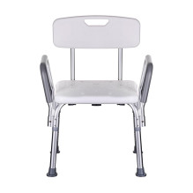 Shower chair with backrest and armrests