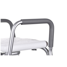 Shower chair with backrest and armrests