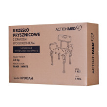 Shower chair with backrest and armrests
