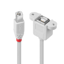 USB Prailginimo Kabelis - Lindy USB 2.0 Type-B Male Į Type-B Female 0,5 m Šviesiai Pilkas USB Prailginimo Kabelis - Lindy USB 2.0 Type-B Male Į Type-B Female 0,5 m Šviesiai Pilkas