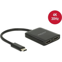 DELOCK USB-C Splitter (DP Alt Mode) 2xHDMI out 4K 30Hz sw DELOCK USB-C Splitter (DP Alt Mode) 2xHDMI out 4K 30Hz sw