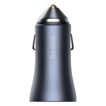 Baseus Car Charger Golden Contactor Pro with (USB / Type-C cable 5A), 2xUSB Quick Charge, SCP, FCP, AFC, 40W, Gray (TZCC Baseus Car Charger Golden Contactor Pro with (USB / Type-C cable 5A), 2xUSB Quick Charge, SCP, FCP, AFC, 40W, Gray (TZCC