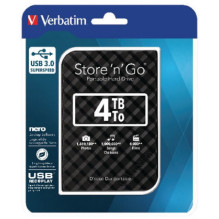 Verbatim Store 'n' Go 4TB 2.5" Black 53223 Verbatim Store 'n' Go 4TB 2.5" Black 53223