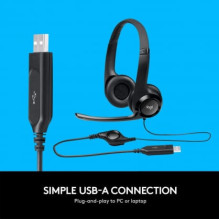 Logitech H390 USB, juodas Logitech H390 USB, juodas