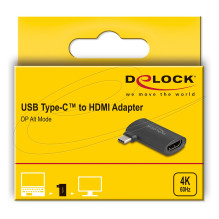 Delock USB Type-C Male to HDMI Female (DP Alt Mode) Adapter 4K Angled
