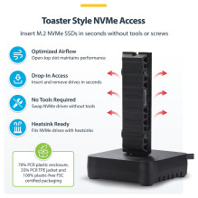 „StarTech.com“ 1USB3-NVME-DOCK atminties įrenginių prijungimo stotelė „StarTech.com“ 1USB3-NVME-DOCK atminties įrenginių prijungimo stotelė
