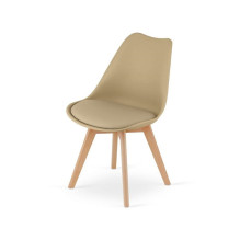 Dining chair Leobert Mark, matte, sand color, 43x44x82cm Dining chair Leobert Mark, matte, sand color, 43x44x82cm