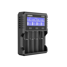Baterijų Įkroviklis - Xtar VX4 V2 4-Kanalo USB-C Li-ion / Ni-MH 3.7V / 1.2V Juodas Baterijų Įkroviklis - Xtar VX4 V2 4-Kanalo USB-C Li-ion / Ni-MH 3.7V / 1.2V Juodas