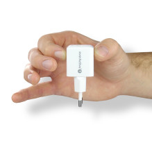 Įkroviklis - everActive 20 W 1xUSB 1xUSB-C QC3.0 PD GaN Kompaktiškas Baltas