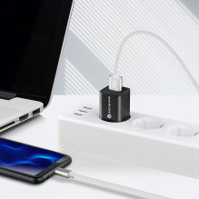 USB-C Įkrovimo Laidas - everActive CBS-1.5CW, 3A Greitas Įkrovimas, 480 Mbps Duomenų Perdavimo, 1.5m, Balta