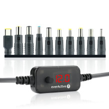Adapteris - everActive AD-PD65 Universal Voltage Adapter 5V-20V DC, USB-C PD, 10 Plugs Adapteris - everActive AD-PD65 Universal Voltage Adapter 5V-20V DC, USB-C PD, 10 Plugs