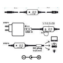 Adapteris - everActive AD-PD65 Universal Voltage Adapter 5V-20V DC, USB-C PD, 10 Plugs Adapteris - everActive AD-PD65 Universal Voltage Adapter 5V-20V DC, USB-C PD, 10 Plugs