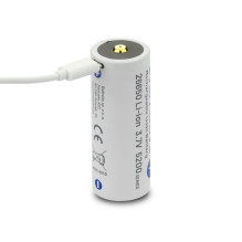 Baterija - EverActive 26650 5200mAh Įkraunama Ličio Jonų Su Micro USB, Balta Baterija - EverActive 26650 5200mAh Įkraunama Ličio Jonų Su Micro USB, Balta