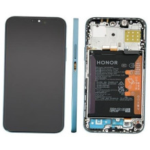 LCD screen Huawei Honor 200 Lite / X8b with touch screen with frame and battery Cyan Lake original (service pack)