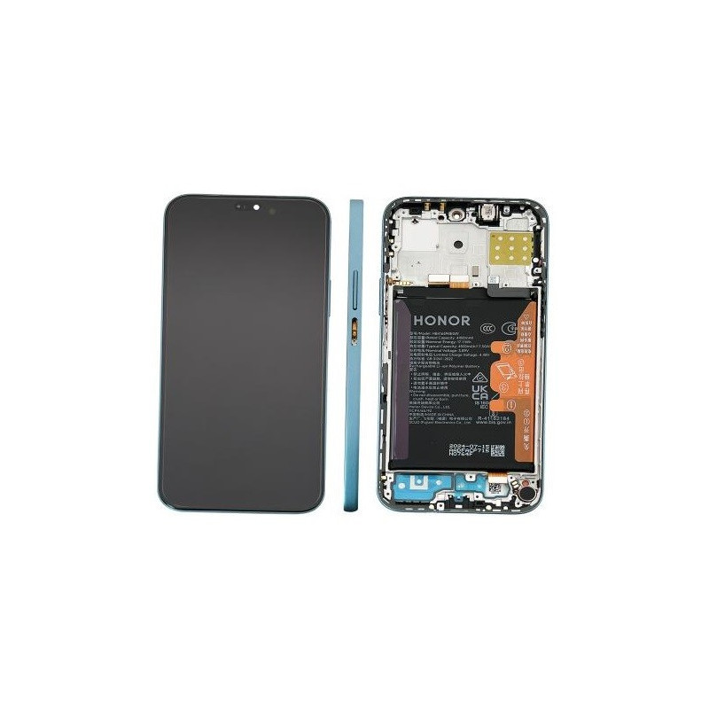 LCD screen Huawei Honor 200 Lite / X8b with touch screen with frame and battery Cyan Lake original (service pack)