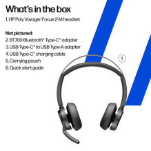 HP Poly Voyager Focus 2 USB-C-C-Headset (Microsoft Teams zertifiziert, USB-C / -A Adapter) HP Poly Voyager Focus 2 USB-C-C-Headset (Microsoft Teams zertifiziert, USB-C / -A Adapter)