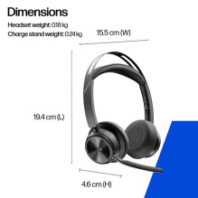 HP Poly Voyager Focus 2 USB-C-C-Headset (Microsoft Teams zertifiziert, USB-C / -A Adapter) HP Poly Voyager Focus 2 USB-C-C-Headset (Microsoft Teams zertifiziert, USB-C / -A Adapter)