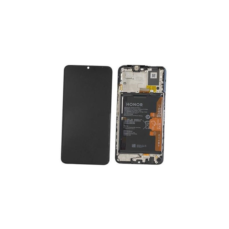 LCD screen Huawei Honor X7a with touch screen with frame and battery Black original (service pack)