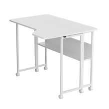 Maclean Folding Desk / Table, White, Mobile, 100x73 cm, max. 50 kg, Corner, L-Shaped, MC-126 L / W Maclean Folding Desk / Table, White, Mobile, 100x73 cm, max. 50 kg, Corner, L-Shaped, MC-126 L / W