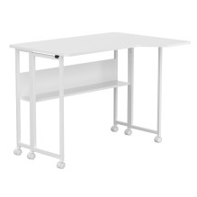 Maclean Folding Desk / Table, White, Mobile, 100x73 cm, max. 50 kg, Corner, L-Shaped, MC-126 L / W Maclean Folding Desk / Table, White, Mobile, 100x73 cm, max. 50 kg, Corner, L-Shaped, MC-126 L / W