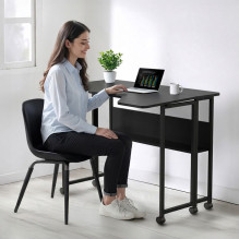 Maclean Folding Desk / Table, Black, Mobile, 100x73 cm, max. 50 kg, Angled, L-Shaped, MC-126 L / B Maclean Folding Desk / Table, Black, Mobile, 100x73 cm, max. 50 kg, Angled, L-Shaped, MC-126 L / B