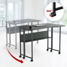 Maclean Folding Desk / Table, Black, Mobile, 100x73 cm, max. 50 kg, Angled, L-Shaped, MC-126 L / B Maclean Folding Desk / Table, Black, Mobile, 100x73 cm, max. 50 kg, Angled, L-Shaped, MC-126 L / B
