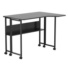 Maclean Folding Desk / Table, Black, Mobile, 100x73 cm, max. 50 kg, Angled, L-Shaped, MC-126 L / B Maclean Folding Desk / Table, Black, Mobile, 100x73 cm, max. 50 kg, Angled, L-Shaped, MC-126 L / B
