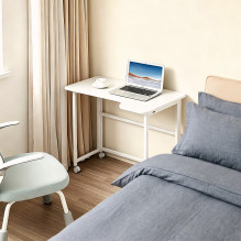 Maclean Folding Desk, White, Mobile, 100x65 cm, max. 50 kg, Corner, L-Shaped, MC-1250 L / W Maclean Folding Desk, White, Mobile, 100x65 cm, max. 50 kg, Corner, L-Shaped, MC-1250 L / W