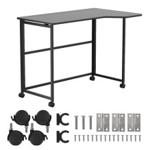 Maclean Folding Desk, Black, Mobile, 100x65 cm, max. 50 kg, Corner, L-Shaped, MC-1250 L / B Maclean Folding Desk, Black, Mobile, 100x65 cm, max. 50 kg, Corner, L-Shaped, MC-1250 L / B