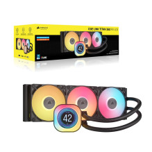 „Corsair iCUE LINK TITAN 360 RX LCD“ procesoriaus oro aušintuvas, 12 cm, juodas, 1 vnt.