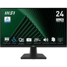 MSI Pro MP245G 24 Inch Monitor, FHD (1920 x 1080), 100Hz, IPS, 1ms, 1x HDMI 1.4b, 1x DP 1.2a output, 1x D-Sub(VGA), Buil MSI Pro MP245G 24 Inch Monitor, FHD (1920 x 1080), 100Hz, IPS, 1ms, 1x HDMI 1.4b, 1x DP 1.2a output, 1x D-Sub(VGA), Buil