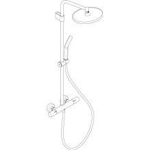 Shower sets with thermostatic faucets Hansgrohe, black Shower sets with thermostatic faucets Hansgrohe, black