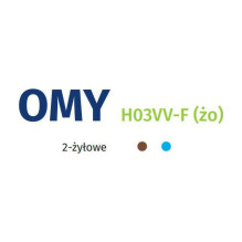 Gyvenamasis laidas OMY 2x1mm2 300 / 300V White ritė 100m