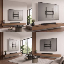 Maclean TV Mount / Bracket, max VESA 400x400, 32-75", up to 45 kg, black, tilt adjustment 0°-8°, MC-187 Maclean TV Mount / Bracket, max VESA 400x400, 32-75", up to 45 kg, black, tilt adjustment 0°-8°, MC-187