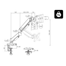 HQ LCD TV mount 17"-32" for desk with joint HQ LCD TV mount 17"-32" for desk with joint