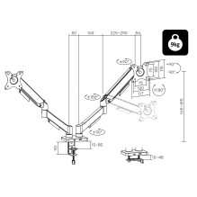 HQ LCD TV mount 17"-32" for desk with double joint HQ LCD TV mount 17"-32" for desk with double joint