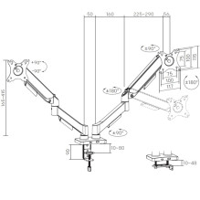 HQ LCD TV mount 17"-32" for desk with double joint HQ LCD TV mount 17"-32" for desk with double joint