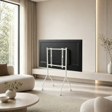 Maclean TV Stand / Cart, on wheels, 37-80", max. load 50 kg, max. VESA 600x400, white, MC-180 W Maclean TV Stand / Cart, on wheels, 37-80", max. load 50 kg, max. VESA 600x400, white, MC-180 W