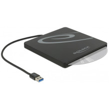 Kabelis Delock Externes Gehäuse für 5.25? Slot-in Slim SATA Laufwerke 9,5 / 12,7 mm zu USB Typ-A Stecker schwarz