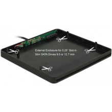 DELOCK išorinis Gehäuse 5,25" Slot-In Slim SATA 9.5 / 12,7mm