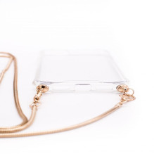 Evelatus Apple iPhone 6 / 6S Silicone Transparent with Necklace TPU Strap Gold